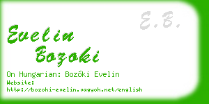 evelin bozoki business card