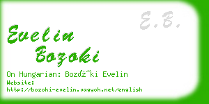 evelin bozoki business card